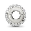Black Bow Jewelry Sterling Silver with White Crystals April Birthstone Bead Charm - 2 of 4