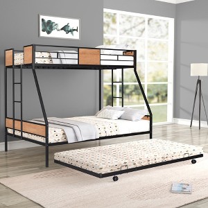 Metal Twin over Full Bunk Bed with Trundle - 1 of 4