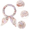 Allegra K Women's Chiffon Floral Print Square Scarves Kerchief Neck Scarf Neckerchief - 4 of 4