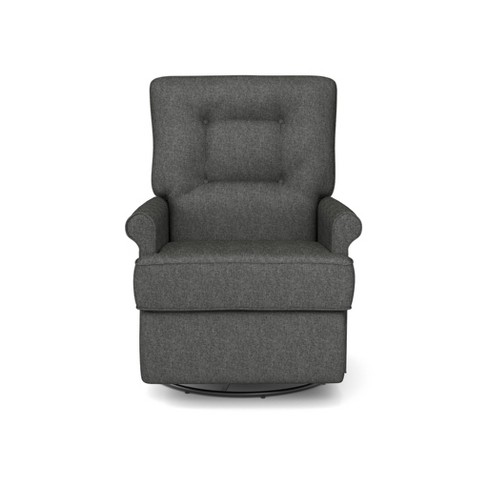 Best Chairs Inc. Carissa Power Swivel Glider Recliner Charcoal