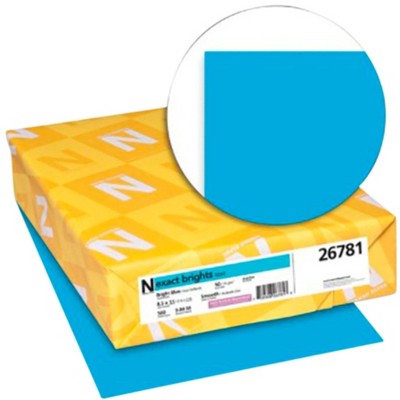 Exact Color Copy Paper, 8-1/2 x 11 Inches, 20 lb, Bright Blue, 500 Sheets