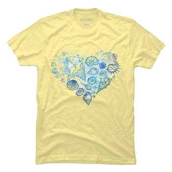 Men's Design By Humans Sea. Heart of the shells. By Katyau T-Shirt