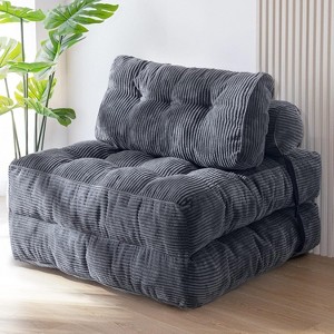 Folding Sofa Bed, Convertible Sleeper Chair with Pillow Foldable Mattress with Back Support, Portable Fold Out Chair Bed Comfy Floor Sofa Lounge - 1 of 4