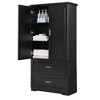 NicBex Tall Bathroom Storage Cabinet with Doors,Storage Cabinet with Drawers,Bathroom Floor Cabinet with Adjustable Shelves for Bathroom,Office - 2 of 4