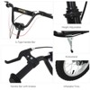 INFURNIC Kick Scooters Youth Scooter with Dual Brakes Adjustable Handlebar and Inflatable Tires, Black, 47.3"*22.8"*33.5" - 4 of 4