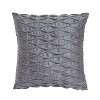 18"x18" Smocked Geo Square Throw Pillow Gray - VCNY Home - 2 of 4