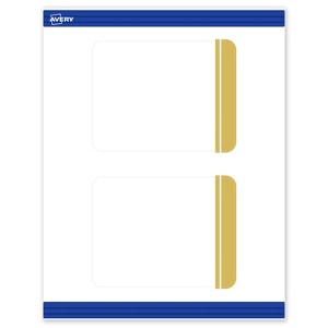 Avery 4.25" x 5.5" Cards, Gold Double-Dipped Edge, 20 ct - 1 of 4