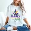 Simply Sage Market Women's Mardi Gras Mask Stacked Short Sleeve Garment Dyed Tee - 2 of 4