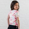 Calypsa Girl's Short Sleeve UPF 50+ Lily Swim Top - 2 of 3
