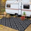 9x12' Waterproof Outdoor Rug, Reversible Plastic Patio Rugs with Storage Bag, Portable Carpet for Camping, Balcony Deck Backyard - 4 of 4