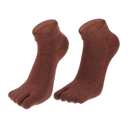 Unique Bargains Full Finger Two Toe Socks 1 Pair Rust Red : Target
