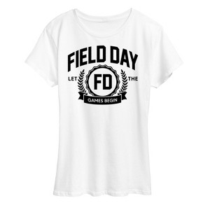 Women's - Instant Message - Field Day Collegiate Short Sleeve Graphic T-Shirt - 1 of 4