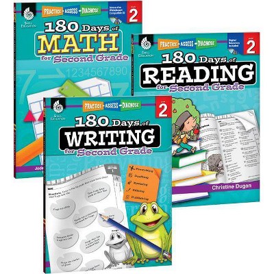 180 Days of Reading, Writing and Math for Second Grade 3-Book Set - (180 Days of Practice) by  Christine Dugan & Brenda A Van Dixhorn & Jodene Smith