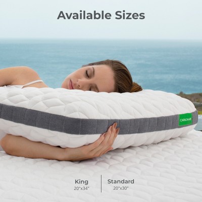 Standard White Bamboo Charcoal Memory Foam Pillow
