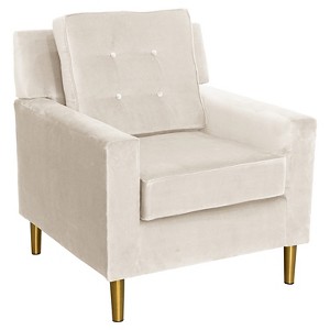 Parkview Chair with Metal Legs - Regal Antique White - Skyline Furniture