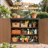 GDFStudio Robert Modern 50.4" Fir Wood and Metal Outdoor Rectangl Storage Shed - 2 of 4