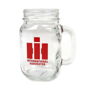 Staples Promotional Products International Harvester Logo 16oz Mason Jar Mug Mason-IH-Logo - 1 of 2