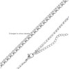 Tennis Necklace for Women 3mm Black or Clear Cubic Zirconia Choker 16-18" Adjust Length Stainless Steel - 3 of 4