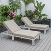 LeisureMod Chelsea Modern Outdoor Chaise Lounge Chairs with Weathered Grey Frame - Set of 2 - image 3 of 4