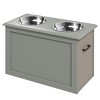 Elevated Dog Feeding Station with Storage and 2 Stainless Steel Bowls,Raised Pet Food Stand for Large Dogs- LAOTIES - 4 of 4