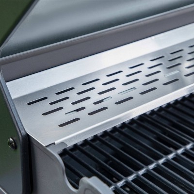 4-Burner Gas BBQ Grill With Side Burner, Porcelain-Enameled Cast Iron