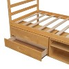 XIYUYEU Full/Twin Size Wood Platform Bed with Removable Storage Shelves and Built-in 2 Storage Drawers,No Box Spring Required - 4 of 4