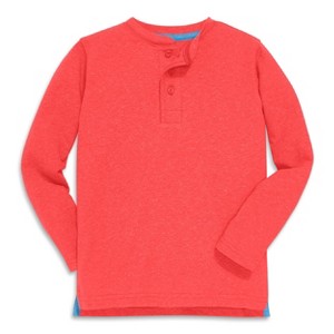 Primary Kids Heathered Long Sleeve Henley Tee - 1 of 1