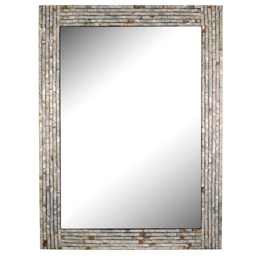 Chloe Lighting CH8M003LC32-FRT Reflection Seashell Finish Rectangular Framed Wall Mirror 32" Height
