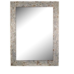Chloe Lighting CH8M003LC32-FRT Reflection Seashell Finish Rectangular Framed Wall Mirror 32" Height - 1 of 4