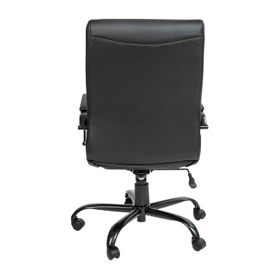 Black Leather High Back Ergonomic Executive Swivel Chair