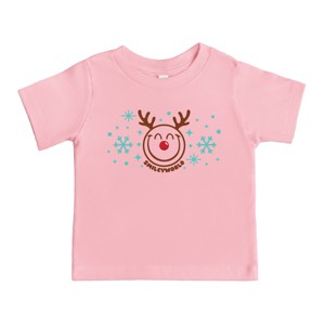 SmileyWorld Reindeer Snowflakes - Youth Short Sleeve Graphic T-Shirt and Toddler Short Sleeve Graphic T-Shirt - 1 of 3
