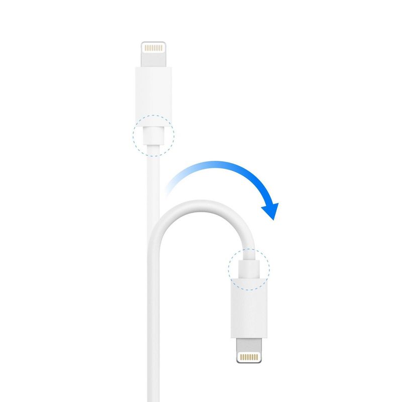 Just Wireless TPU Lightning to USB-A Cable- White, 5 of 13