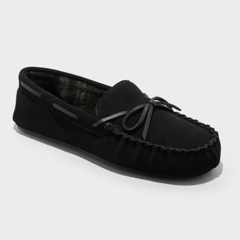 Men s Topher Moccasin Slippers Goodfellow Co Black 11 Target