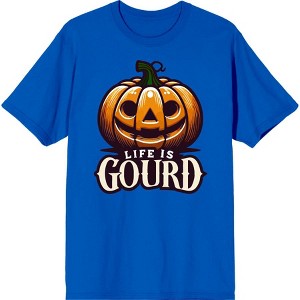 Halloween Life is Gourd Adult Crew Neck Short Sleeve Tee - 1 of 2
