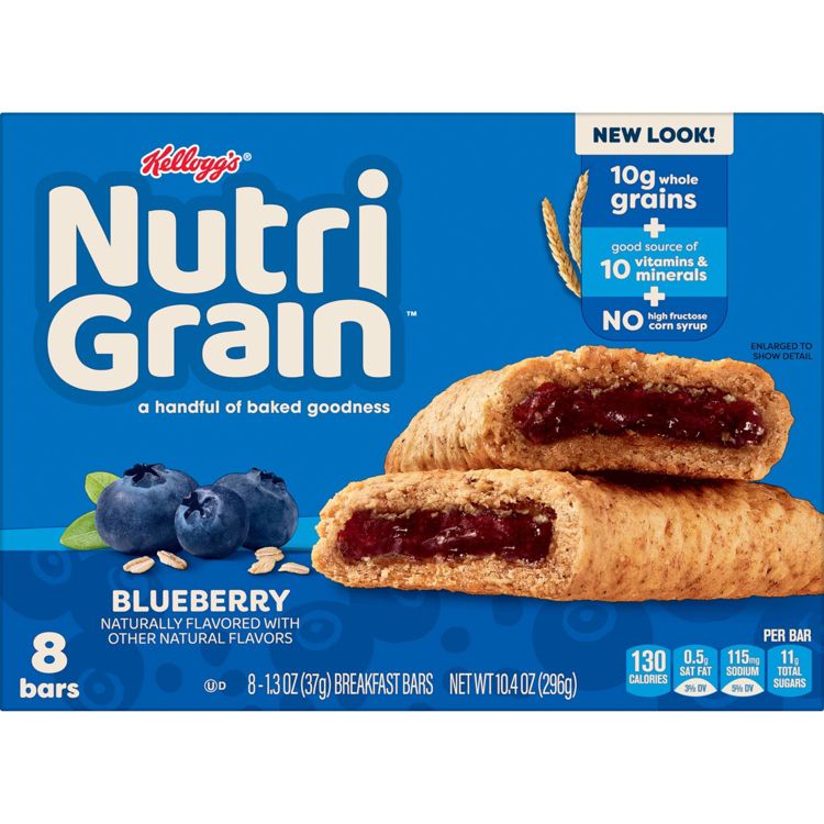 Nutri-Grain Blueberry Soft Baked Breakfast Bars - 8ct/10.4oz, 2 of 10