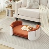 LAOTIES Scandinavian Style Elevated Cat Bed,Breathable Pet Couch With Removable Washable Mattress - 2 of 4