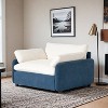 50*43" Oversized Chenille Single Sofa Chair,Wide and Deep Seat Accent Chair,Modern Upholstered Comfy Armchair with Pillows - Leovsnove - 2 of 4