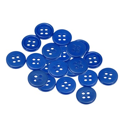 Unique Bargains Sewing Resin Round Flat 4-Hole Replacement Craft Buttons 20 Pcs