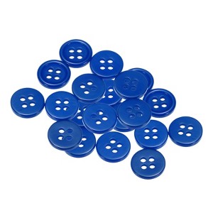 Unique Bargains Sewing Resin Round Flat 4-Hole Replacement Craft Buttons 20 Pcs - 1 of 4