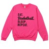 Simply Sage Market Women's Graphic Sweatshirt Eat Basketball Sleep Repeat - 2 of 4