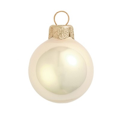 Northlight 8ct Pearl Glass Ball Christmas Ornament Set 3.25" - Champagne Gold