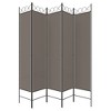 vidaXL 5-Panel Room Divider Screen - Anthracite, 78.7"x86.6", Foldable and Easy Assembly, Modern Design - 4 of 4