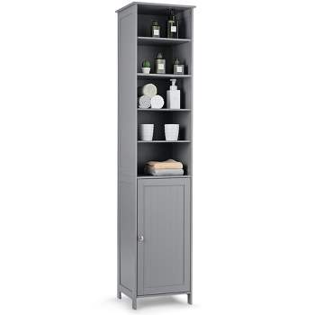 Costway Bathroom Floor Cabinet Side Storage Cabinet With 3 Drawers And ...