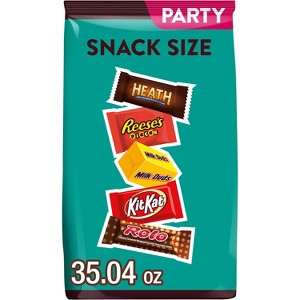 Hershey Chocolate and Peanut Butter Assortment Snack Size Candy - 35.04oz - 1 of 4