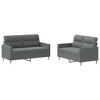 Sofa Set Dark grey Fabric (100% polyester), metal, textilene, plywood - 2 of 4