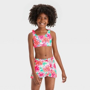Girls' Shady Days Bikini Skirt Set - Cat & Jack™ - 1 of 4