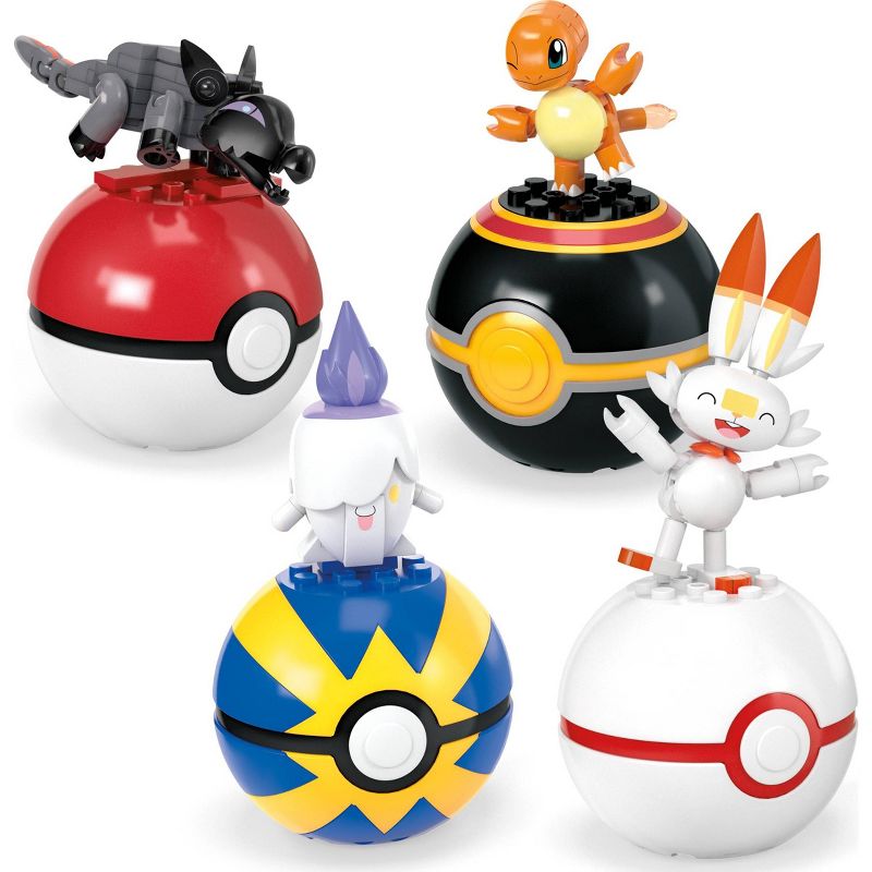 MEGA Pokemon Fire-Type Team Building Toy Kit with 4 Action Figures - 105pc, 4 of 8