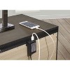 NicBex 18 inch Nightstand with 3 Drawers,Side Table with 2 USB Ports and Metal Round Handle,Bedside Table for Bedroom,Living Room,Brown/Gray/White - 4 of 4