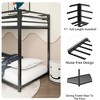 SEVOBAL Beds, Twin over Twin Metal Bunk Bed with Ladder and Guardrails for Kids and Adults Bedroom, Black, 82.88"*14.97"*5.71" - 4 of 4
