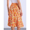INSPIRE CHIC Women's Print Floral Peasant Elastic Waist A-Line Midi Skirts - 4 of 4